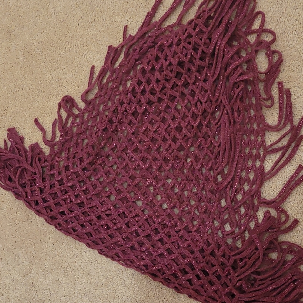 Crocheted purple shawl/scarf